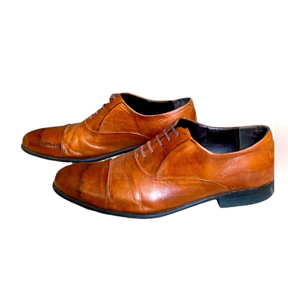KENNETH COLE Men\'s Oxford Dress Shoes Brown Leather Various Size 10 M